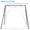 440lbs Swing Stand A Frame Heavy Duty, 71 Height Full Metal Swing Frame,Anti-Rust and All Weather Resistance,Suit Saucer Swing,Swing Chair for Kids in Backyard,Outdoor (Black Frame Without Swing) view 3