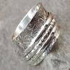 Sterling Silver Thick Wide Band, Spinner Ring, Chunky Fidget Meditation Ring, Silver Spinner Anxiety Rings, Band Spinner Ring By ISHU JEWELLER view 2