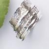 Sterling Silver Thick Wide Band, Spinner Ring, Chunky Fidget Meditation Ring, Silver Spinner Anxiety Rings, Band Spinner Ring By ISHU JEWELLER view 3