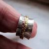 Thick Wide Band, Sterling Silver Spinner Ring, Chunky Fidget Meditation Ring, Silver Spinner Anxiety Rings, Band Spinner Ring By ISHU JEWELLER view 2