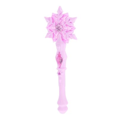 Kisangel Light up Snowflake Wand LED Glow Princess with Sound for Kid Pink Cosplay Costume Accessories, Birthday Party Supplies