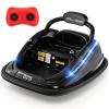 OLAKIDS Bumper Car for Toddlers, 12V Kids Electric Ride on Toy with Remote Control, Battery Powered Vehicle Racer for Baby, 360 Degree Spin Rotation, Colorful Flashing LED Lights, Music (Black) view 1