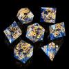 DND Dice Set Handmade 7 Accessories Sharp Edge Dice for Dungeons and Dragons TTRPG Games, Multi-Sided RPG Polyhedral Resin Sharp Edge Dice Roleplaying Games view 1