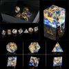 DND Dice Set Handmade 7 Accessories Sharp Edge Dice for Dungeons and Dragons TTRPG Games, Multi-Sided RPG Polyhedral Resin Sharp Edge Dice Roleplaying Games view 2