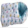 BlueQueen Blue Color Baby Quilt/Sleeping Bag Cum Carry Bag 64 * 41 cms | Unisex Infant Swaddle Blankets Soft Thick Fleece Knit Stroller Wraps Baby Accessory | Colour May Vary view 2