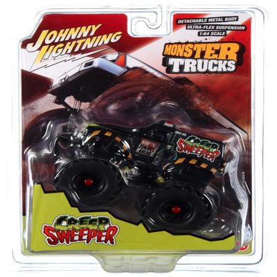 Creep Sweeper Monster Truck Zombie Response Unit w/Black Wheels & Driver Figure Monster Trucks Series 1/64 Diecast Model by Johnny Lightning JLSP310