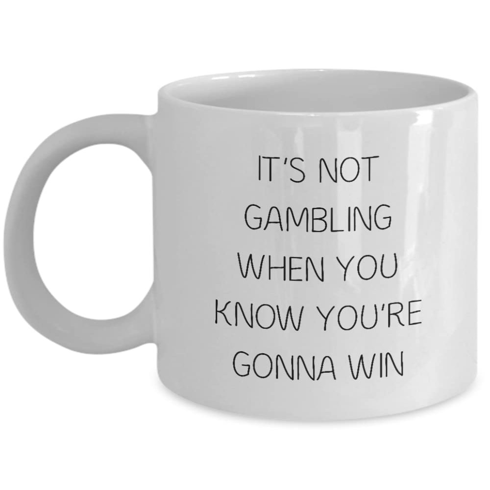 Casino Mug Funny Gambling Gifts for Poker Night Poker Slot Machine Roulette Blackjack Player Gift Idea