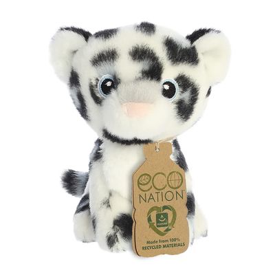 Aurora Responsibly Made Eco Nation Snow Leopard Stuffed Animal - Ideal for Playtime Adventures - Perfect for Birthdays or Just Because - White 5.5 Inches