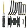 HOPLEX Aluminum High Clearance Chassis Links and Steering Links Set 1.27mm RC Screwdriver for 1/24 Axial SCX24 Bronco AXI00006 C10 AXI00001 Upgrade Parts(Black) view 1