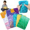 5 Pcs Marble Maze Mat Sensory Fidget Stress Relief Toys,Sensory Mat Anxiety Calming Toys,Tactile Sensory Toys for Kids Adults Teens Autism with Special Needs School Classroom Home Supplies,2 Sizes view 1