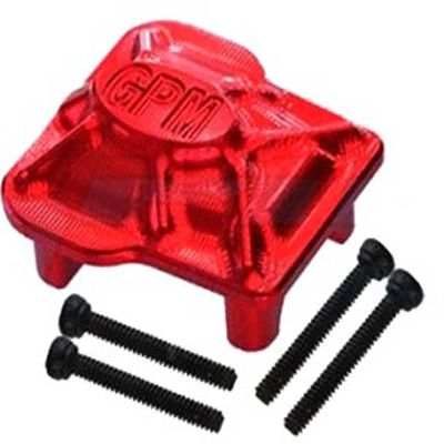 Aluminum 7075-T6 Front Or Rear Axle Cover for Traxxas 1:18 TRX4M Ford Bronco Crawler 97074-1 / TRX4M Land Rover Defender 97054-1 / TRX4M K10 High Trail Crawler 97064-1 Upgrades - Red