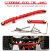HOPLEX Aluminum High Clearance Chassis Links and Steering Links Set 1.27mm RC Screwdriver for 1/24 Axial SCX24 Bronco AXI00006 C10 AXI00001 Upgrade Parts(Red) view 3