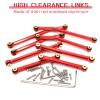 HOPLEX Aluminum High Clearance Chassis Links and Steering Links Set 1.27mm RC Screwdriver for 1/24 Axial SCX24 Bronco AXI00006 C10 AXI00001 Upgrade Parts(Red) view 4