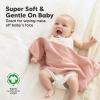 Organic Burp Cloths Baby Boy, Girl - 6-Pack Large 100% Cotton Burping Cloths for Babies, Spit Up Rags, Super Absorbent, Ultra Soft Newborn Rag, Gender Neutral, Machine Washable, Durable (Butterflies) view 4