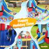 WONFUY Bounce House for Kids 13X11ft Outdoor Indoor Bouncy House with Blower Jumping Castle Water Slide Climbing Wall and Pool Splash, Backyard Fun Rocket Inflatable Slide Bouncer Ages 3-10 Years view 3