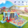 WONFUY Bounce House for Kids 13X11ft Outdoor Indoor Bouncy House with Blower Jumping Castle Water Slide Climbing Wall and Pool Splash, Backyard Fun Rocket Inflatable Slide Bouncer Ages 3-10 Years view 4