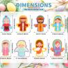 Karenhi 24 Pcs Religious Finger Puppets for Easter Christian Nativity Bible Toys Felt Jesus Toys for Easter Party Easter Egg Fillers Sunday School Activity Supplies Bible Study Set, 8 Styles view 2