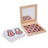 Adena Montessori Black and White Cards Wooden Frame with Mirror Tummy Time Toys 0-3 Months for Newborn view 1