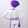 TTAO Kids Girls Boys Apron and Chef Hat Set Adjustable Bib Apron Kitchen Apron for Cooking Painting Training Wear Purple L view 4