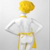 TTAO Kids Girls Boys Apron and Chef Hat Set Adjustable Bib Apron Kitchen Apron for Cooking Painting Training Wear Yellow L view 4