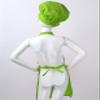 TTAO Kids Girls Boys Apron and Chef Hat Set Adjustable Bib Apron Kitchen Apron for Cooking Painting Training Wear Green M view 4