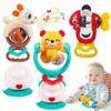 Baby Toys 6-12 Months Infant Toy Set of 3 High Chair Suction Cup Rattle Teething Toys for Babies 6 7 9 12-18 Months 2-in-1 Sensory Development Tray Toy Baby Gifts for Boys Girls view 1
