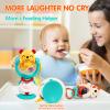 Baby Toys 6-12 Months Infant Toy Set of 3 High Chair Suction Cup Rattle Teething Toys for Babies 6 7 9 12-18 Months 2-in-1 Sensory Development Tray Toy Baby Gifts for Boys Girls view 2