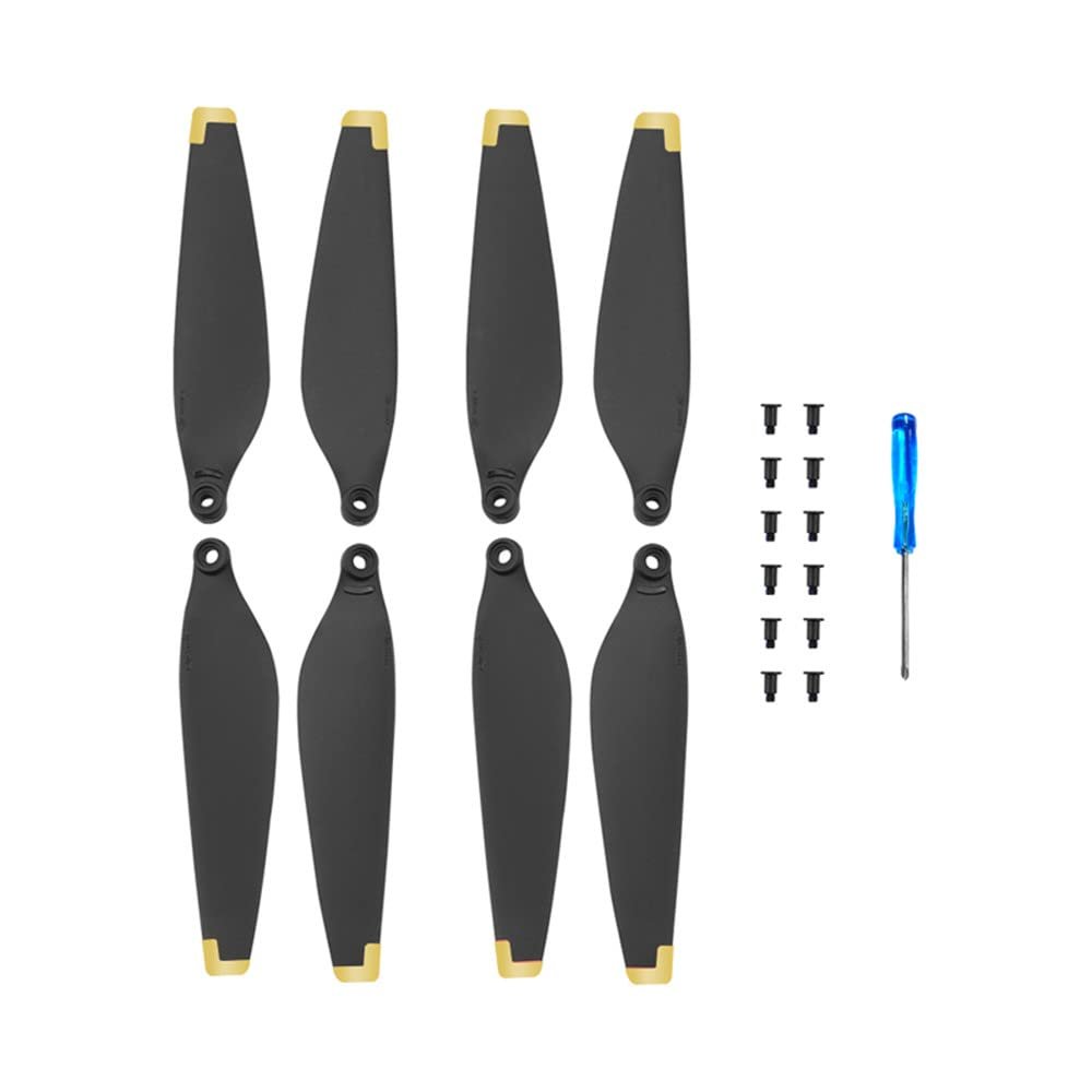 Wtohoby 2 Pairs Propeller Replacement for DJI Mini 3 Drone Blade Props Light Weight Wing Fans Spare Parts for Mini 3 Drone Accessories (Golden)