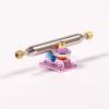 RACOFSB Fingerboard Trucks with Upgraded Urethane Bushings and Pivot Cup,34mm 32mm Width,Normal Kingpin (Pink, 34mm) view 2