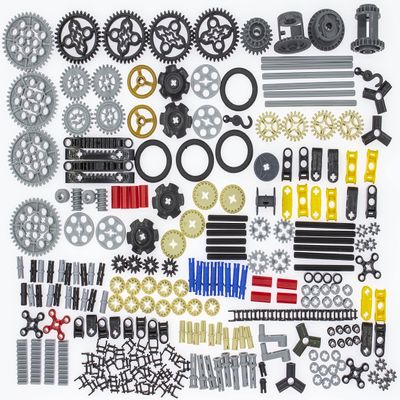 ASTEM 270PCS Technic-Parts.Gear-Differential-Gearbox-Rack,Pin-Connector Axle Cross Axle-Connector-Piece-Set Chain-Link-Pins Connector Joints Brick Building-Bricks-Block-Technical Toys