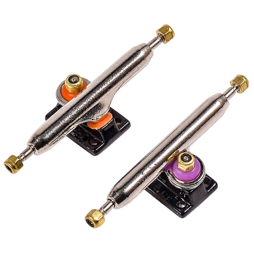 RACOFSB Fingerboard Trucks with Upgraded Urethane Bushings and Pivot Cup,34mm 32mm Width,Normal Kingpin (Black, 34mm)