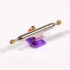 RACOFSB Fingerboard Trucks with Upgraded Urethane Bushings and Pivot Cup,34mm 32mm Width,Normal Kingpin (Purple, 34mm) view 3