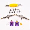 RACOFSB Fingerboard Trucks with Upgraded Urethane Bushings and Pivot Cup,34mm 32mm Width,Normal Kingpin (Purple, 34mm) view 4