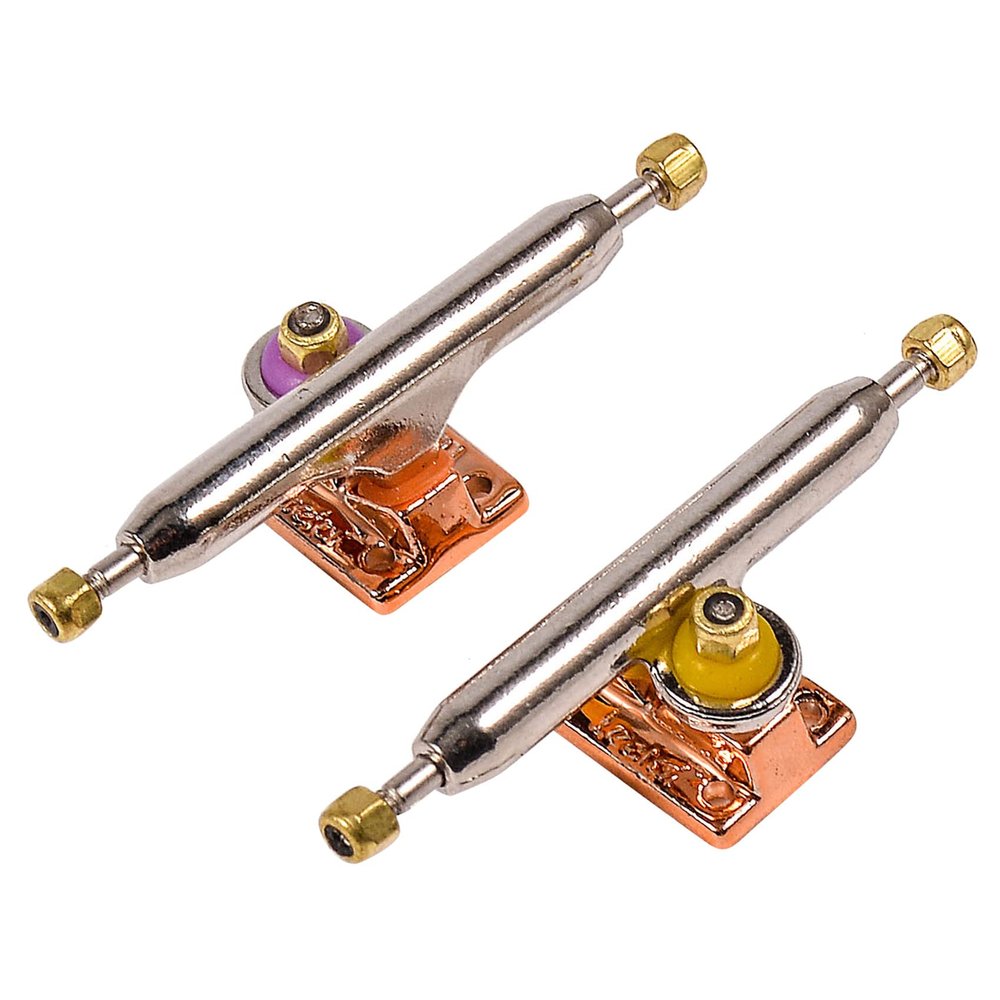 RACOFSB Fingerboard Trucks with Upgraded Urethane Bushings and Pivot Cup,34mm 32mm Width,Normal Kingpin (Gold, 34mm)