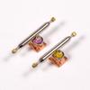 RACOFSB Fingerboard Trucks with Upgraded Urethane Bushings and Pivot Cup,34mm 32mm Width,Normal Kingpin (Gold, 34mm) view 4