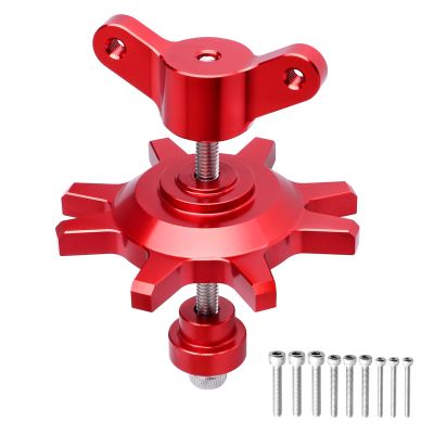 AllinRC RC Beadlock Wheel Assembly Tool 1.9 2.2 inch Beadlock Hub Tires Tool for Traxxas TRX4 TRX6 Axial SCX10 II III Redcat 1/10 RC Crawler (Red)