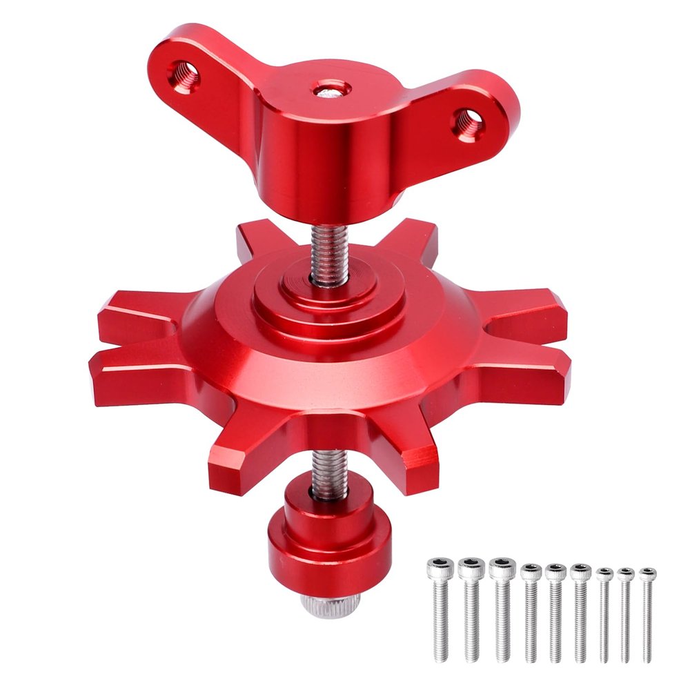 AllinRC RC Beadlock Wheel Assembly Tool 1.9 2.2 inch Beadlock Hub Tires Tool for Traxxas TRX4 TRX6 Axial SCX10 II III Redcat 1/10 RC Crawler (Red)