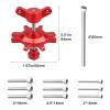 AllinRC RC Beadlock Wheel Assembly Tool 1.9 2.2 inch Beadlock Hub Tires Tool for Traxxas TRX4 TRX6 Axial SCX10 II III Redcat 1/10 RC Crawler (Red) view 2