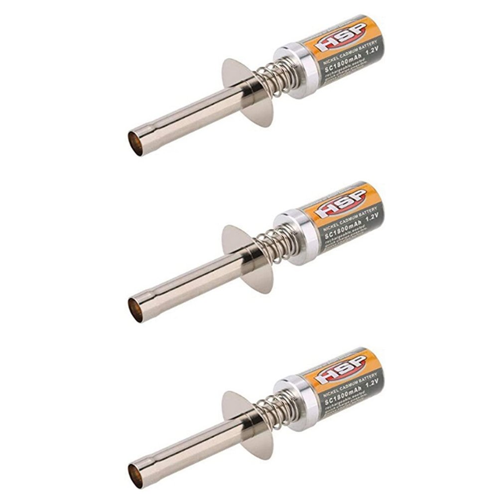 Frobea 3X 80101 1800MAh 1.2V Glow Plug Igniter Suitable for RC Car 1/8 1/10 80101 Rechargeable Glow Igniter-Not Charger
