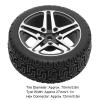 4pcs RC Wheels and Tires Set,70MM Alloy Wheel Hub Rubber Tires Model Car Accessories for 94122 94123 TT01 WF06 1:10 RC Car Crawler 5 Colors Toys and Games (Black) view 2