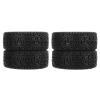 4pcs RC Wheels and Tires Set,70MM Alloy Wheel Hub Rubber Tires Model Car Accessories for 94122 94123 TT01 WF06 1:10 RC Car Crawler 5 Colors Toys and Games (Black) view 3