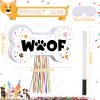Sotiff Dog Piata Set Include Paw Print Piata Stick Bat Blindfold Mask Puppy Party Decor for Let's Woof Birthday Party Game Decor Supplies(Dog Bone) view 2