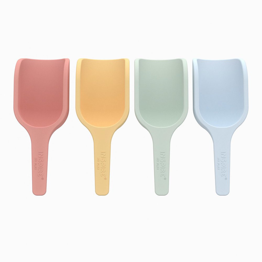 Inspire My Play - 4 x Mini Silicone Scoops - Perfect for Sensory PlayTray - Sensory Bin Accessories - Special Education Classroom Supplies - Montessori Education Toys - Multi-Purpose Shovel
