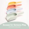 Inspire My Play - 4 x Mini Silicone Scoops - Perfect for Sensory PlayTray - Sensory Bin Accessories - Special Education Classroom Supplies - Montessori Education Toys - Multi-Purpose Shovel view 2