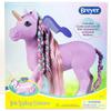 Breyer Horses Mane Beauty Styling Unicorn | Iris | Purple Extra-Long Silky No Tangle Mane | 10" x 3.5" x 10.5" | 7 Accessories, 30 Hair Bands, and 22 Jewels | Unicorn Toy | Model #7416 view 1