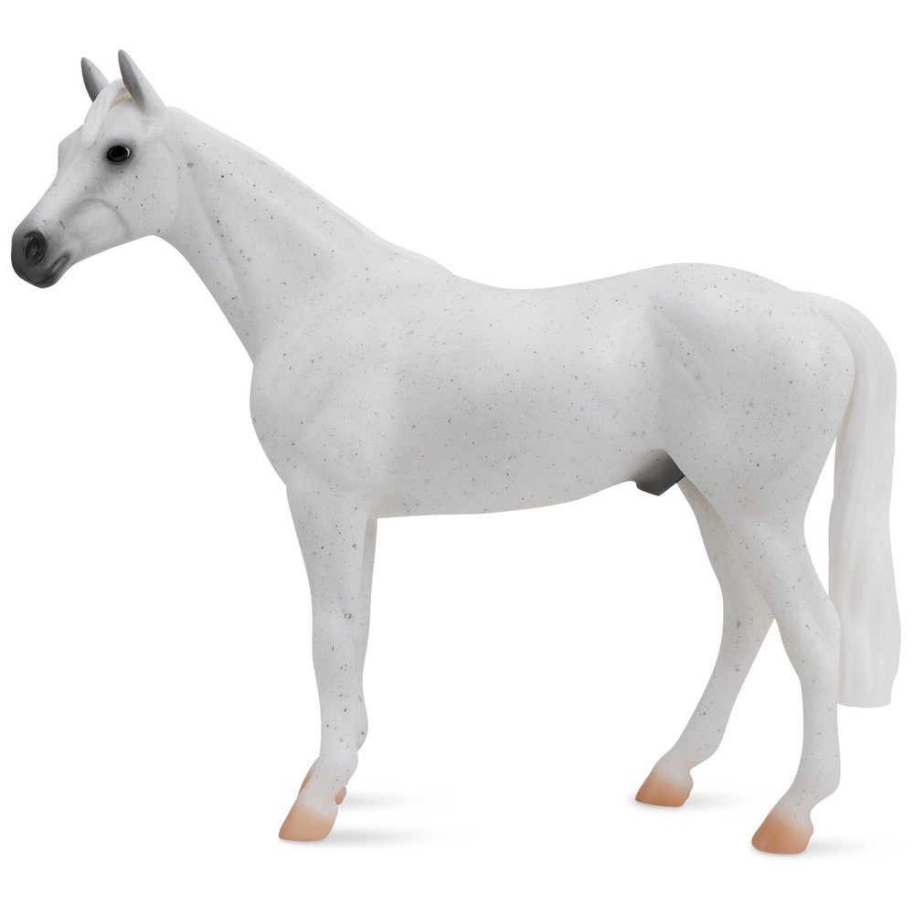 Breyer Horses Freedom Series Fleabitten Grey Thoroughbred | Horse Toy | 9.75" x 7" | 1:12 Scale | Model #1054