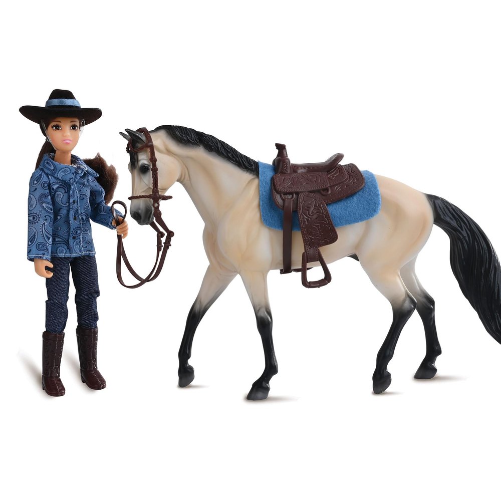 Breyer Horses Freedom Series Western Horse and Rider | Doll and Horse Toy | 9.75" x 7" | 1:12 Scale | Model #61155