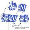 1 PCS Happy 70th Birthday Cake Topper Glitter Cheers to 70 Years Birthday Cake Pick Seventy 70 Fabulous Cake Decoration for Happy 70th Birthday Anniversary Party Decorations Supplies view 3