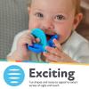 Nuby Geo Zoos Massaging Teether - Baby Teething Toy - Soft Easy Grip - 3+ Months - Elephant view 2