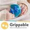 Nuby Geo Zoos Massaging Teether - Baby Teething Toy - Soft Easy Grip - 3+ Months - Elephant view 3
